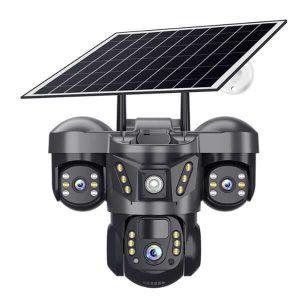 4g solar outdoor security camera | triple lens & night vision
